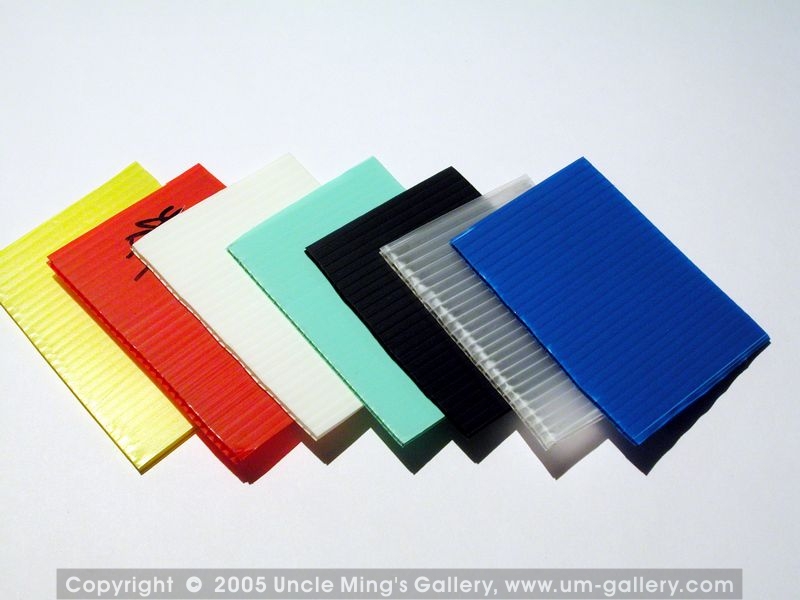 assorted color corrugated pvc board